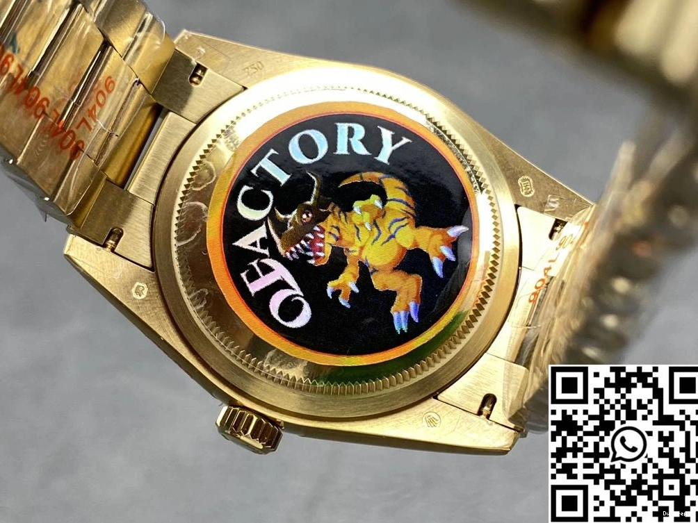 Steel v5 36mm Tungsten Day M128238-0113 White Yellow Dial Date QF 987 Resilient Rolex Gold Factory 0819
